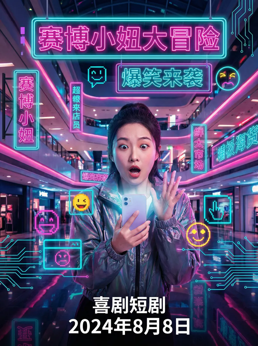 插死她电影网 搞笑喜剧短剧 - 赛博小妞大冒险海报